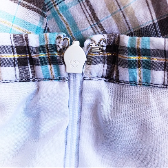 NY & Co. plaid cotton skirt - Picture 4 of 6